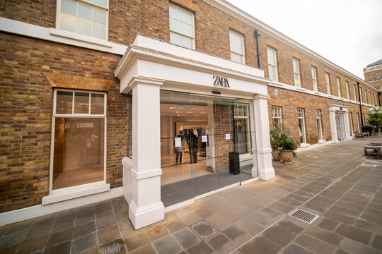 LONDON -  Zara store entrance at Duke of York Square off King's Road Chelsea SW3