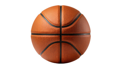 Fototapeta premium Brown textured Basketball with black lines and dark seams