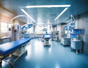 Obraz premium blurred background of a modern operating room background