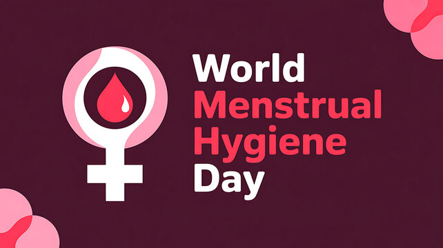 A graphic design for World Menstrual Hygiene Day with a female symbol