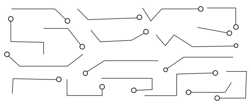 Flowchart diagram elements set with arrows connectors outline shapes callout title text box editable strokes for business workflow planning isolated on white background.