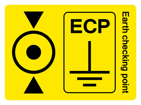 CPF Earth Checking Point Symbol Sign, Vector Illustration, Isolated On White Background Label .EPS10