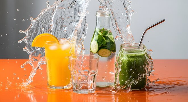 fresh fruit juice splash