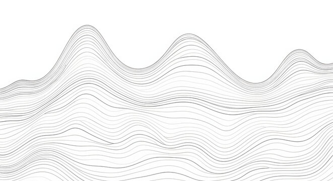 Abstract topographic wave pattern in monochrome gray