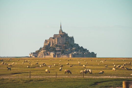 View of Mont Saint Michel in northern France