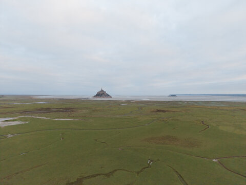View of Mont Saint Michel in northern France