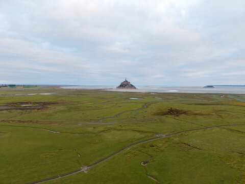 View of Mont Saint Michel in northern France
