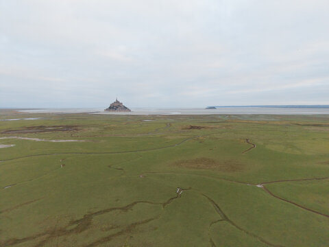 View of Mont Saint Michel in northern France