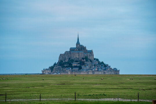 View of Mont Saint Michel in northern France