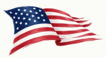 Obraz premium Celebrating flag day a waving american flag symbolizing patriotism freedom and national pride