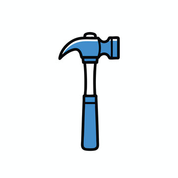Blue Claw Hammer Tool for Construction and Repair Work.