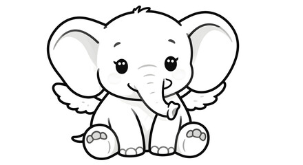 Obraz premium Elephant coloring pages free printable coloring pages