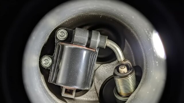 Automotive engine ignition coil pack repair and inspection.