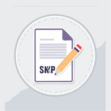 Document with SKP text and pencil icon