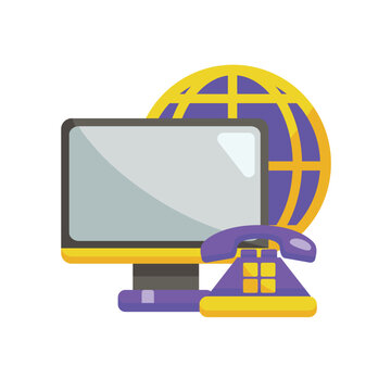 Dial up connection icon vector, retro internet access symbol, classic modem connectivity illustration, old school network communication concept