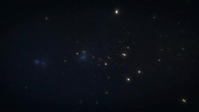 The video showcases a series of images capturing a section of the night sky filled with numerous stars, galaxies, and celestial objects