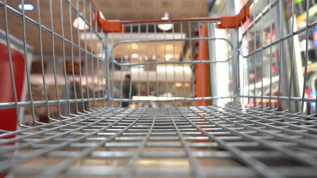 shopping cart in the supermarket