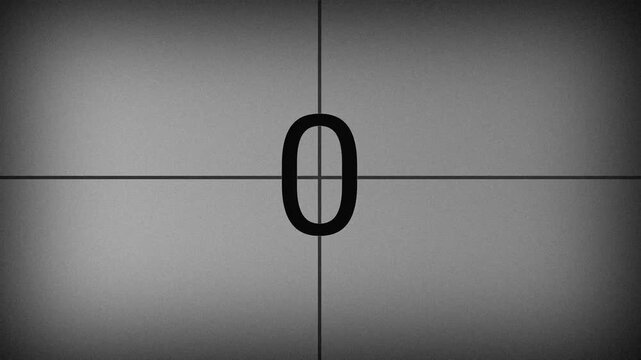 5 seconds Countdown animation movie with Old film motif, overlay footage, retro film opening. 4K Video