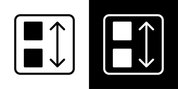Modern app sort fill icon in solid style, ideal for reorder functions, list arrangement, data organization, and mobile application interfaces.