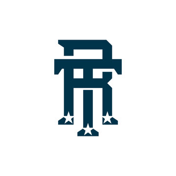 RT Initial Monogram Design Logo