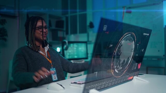 IT engineer launches satellite software system on holographic interface