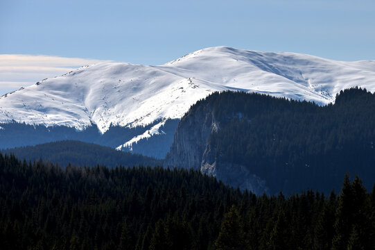 Mountain landscape. Carpathian Mountains in Romania.