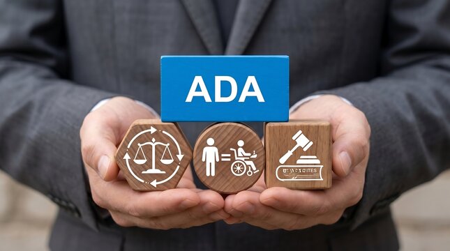 Concept of ADA Americans with Disabilities Act ,act, disability, american, business, ada, disabled