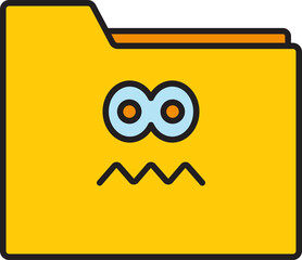 Fototapeta premium Nervous Folder Emoji 
