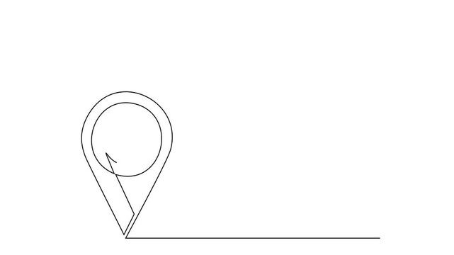 	
Animated self drawing of continuous line draw of World Tourism Day Airplane and Location Pin. Full length one line animation. 4K	