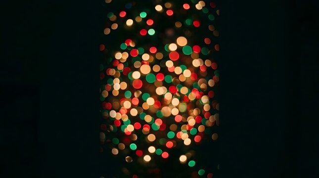 Multicolored glowing lights on a dark background