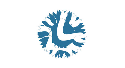 Obraz premium Blue Dove Logo Design Element.
