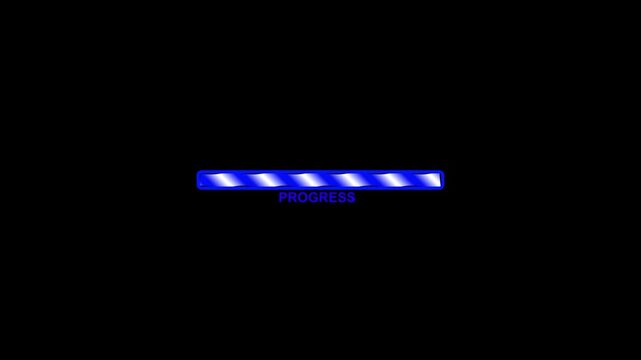 Progress bar shining in vibrant blue presents a sleek digital tracking tool against a dark backdrop, providing a professional UI component for applications that require clear user feedback systems.
