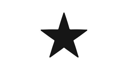Obraz premium Black Five Pointed Star Shape Icon.