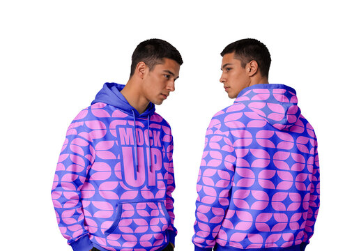 Mens Pullover Hoodie Mockup