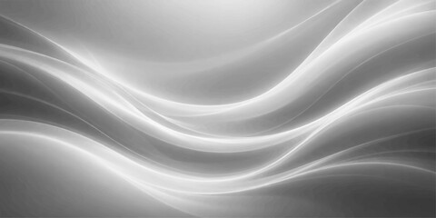 Obraz premium Abstract black and white background with smooth blue light waves flowing over a luxury silk satin texture in a soft motion pattern design