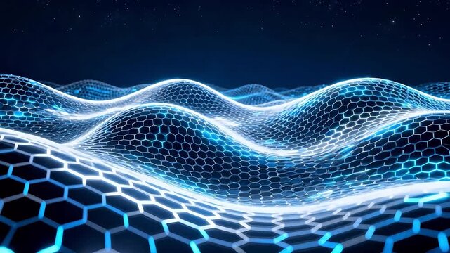 Abstract hexagonal wave pattern