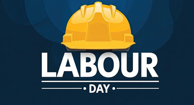 Honoring workers labour day international worker's day may day celebration with construction helmet