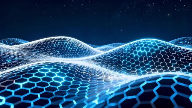 Abstract hexagonal wave pattern