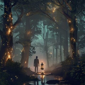 Bioluminescent Sanctuary: An Immersive Ecosystem of Light & Nature for Futuristic Events, Interior Design & Experiential Marketing
