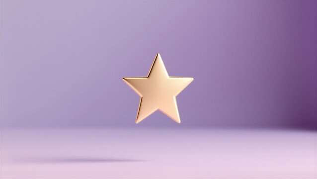 A golden star floating against a soft purple gradient, symbolizing excellence and achievement, used for awards and recognition.