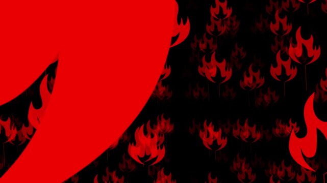 Fire flame silhouette abstract energy loop dark background glowing motion dynamic seamless cinematic heat burning ember flicker shadow contrast mysterious intense dramatic vibrant texture visual 