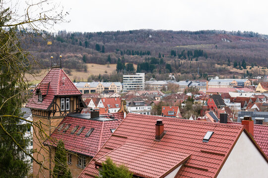 &Uuml;ber den D&auml;chern von Albstadt-Ebingen im Zollernalbkreis