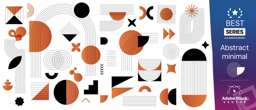 BEST SERIES : Abstract minimal element Vector Stock Illustration