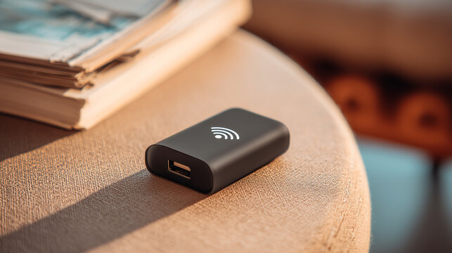 A portable mini router provides secure, stable Wi-Fi via USB-C, enabling easy plug-and-play internet access for travel, business, and remote locations.