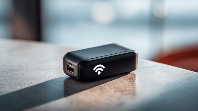 A portable mini router provides secure, stable Wi-Fi via USB-C, enabling easy plug-and-play internet access for travel, business, and remote locations.