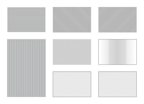 Set of minimalist hatch patterns and seamless geometric line and dots textures vector