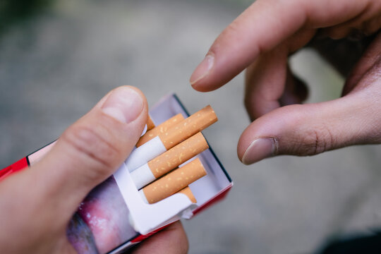 Zigarette aus Packung anbieten