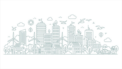 Naklejka premium The Architecture of Future Urbanism