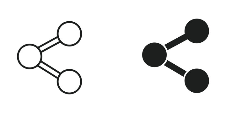 Comparison of filled and unfilled circular nodes connected by lines in a diagram