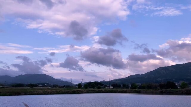 4K Half‑Speed Timelapse of Multi‑Layer Clouds Moving in Opposite Directions (No Audio)